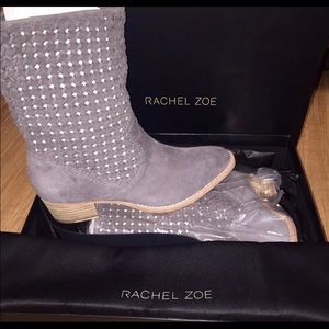 RACHEL ZOE grey Booties NEW IN BOX 7.5